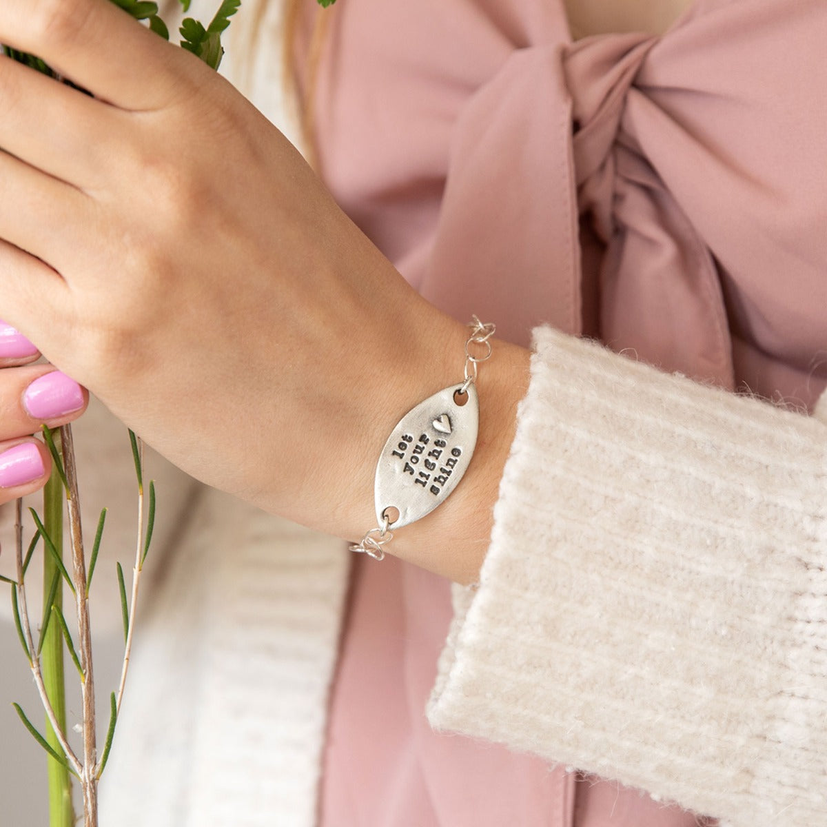 Let Your Light Shine Bracelet {Pewter}