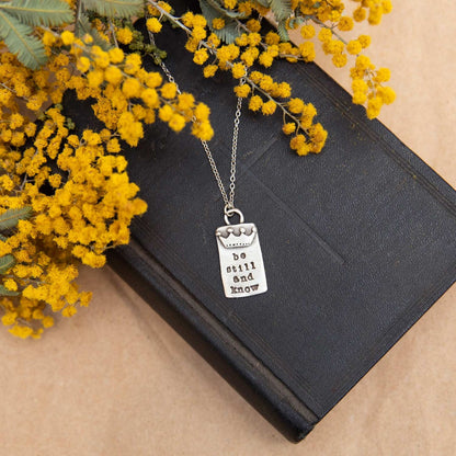 Be Still Necklace {Pewter}