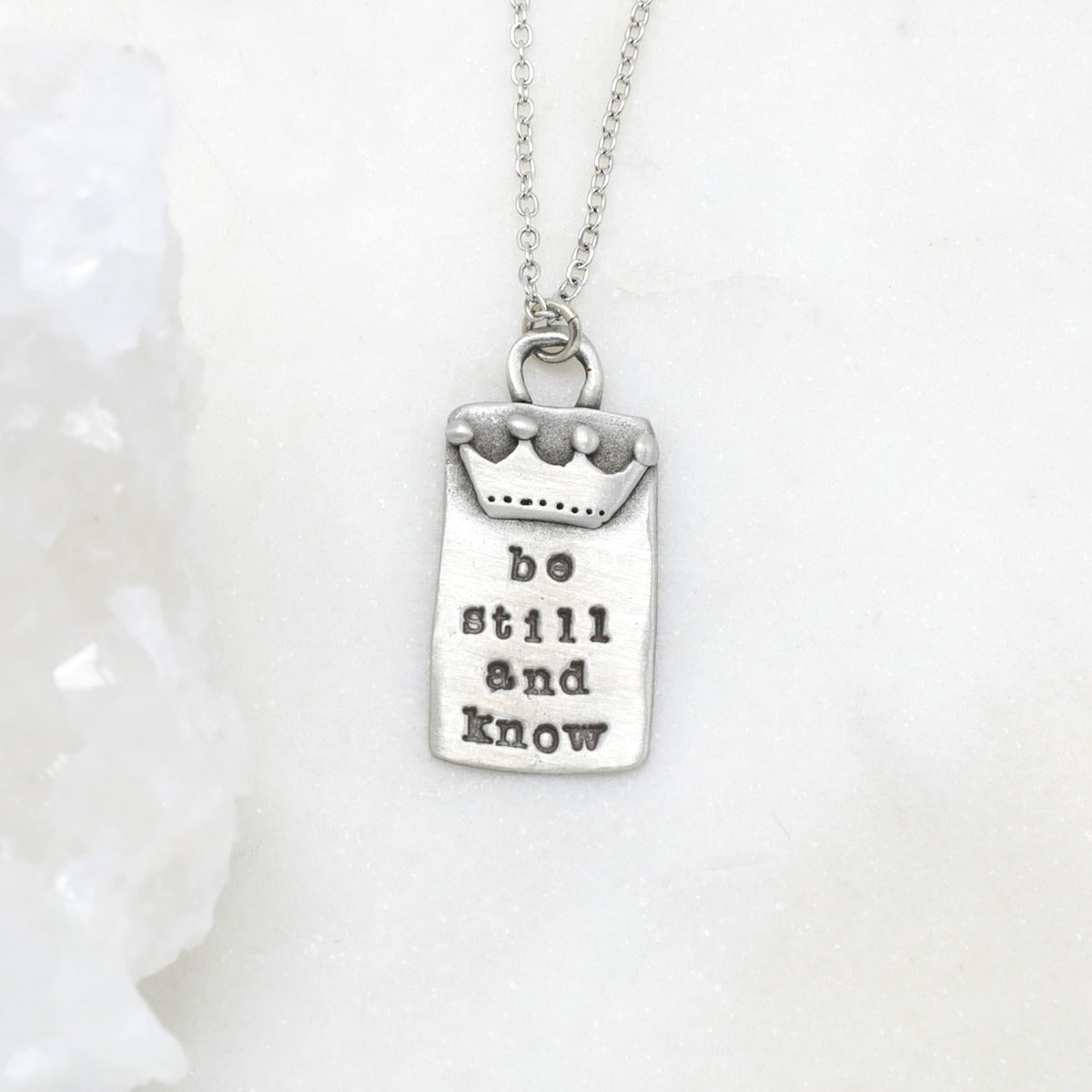 Be Still Necklace {Pewter}