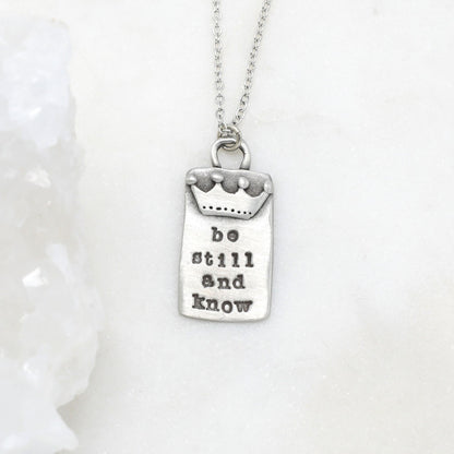 Be Still Necklace {Pewter}