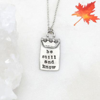 Be Still Necklace {Pewter}