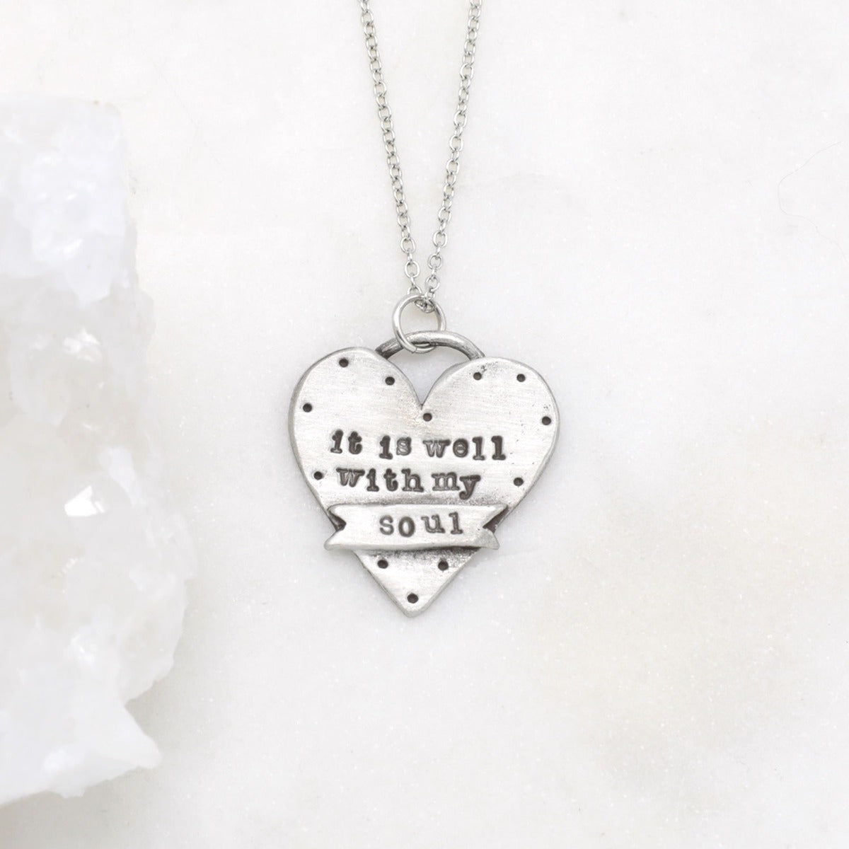 Well With My Soul Necklace {Pewter}