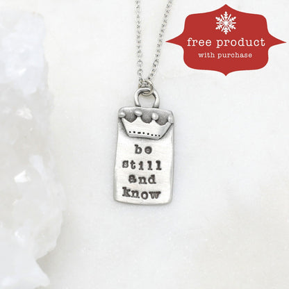 Be Still Necklace {Pewter}