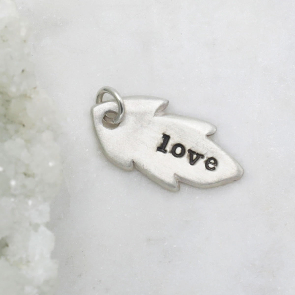 Feather Tag {Sterling Silver}