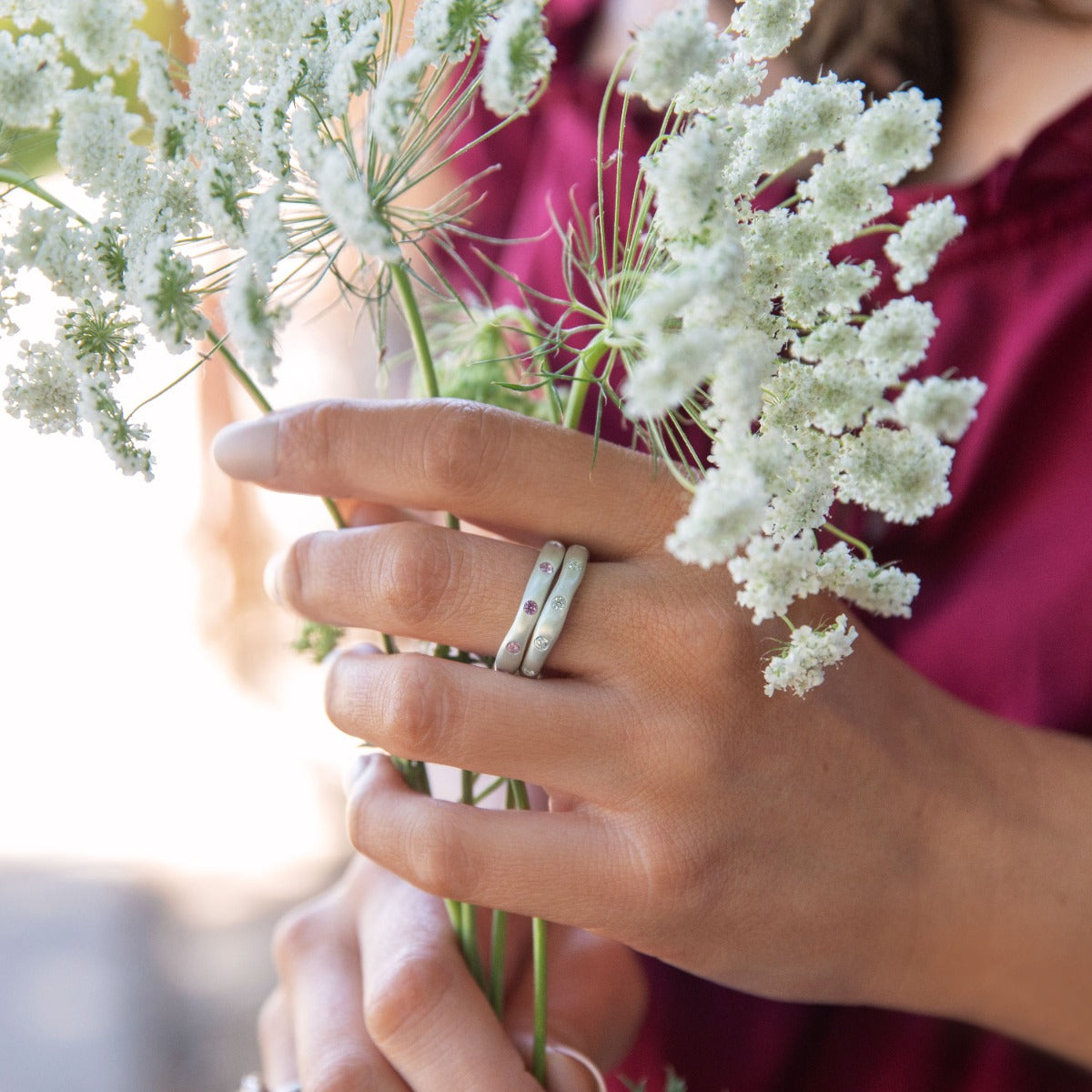 stacking birthstone rings {sterling silver}