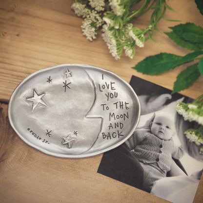 Moon and Back Keepsake Dish {Pewter}