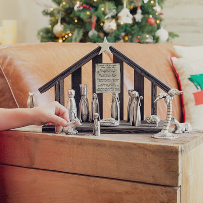 Little Drummer Boy + Ox Figurine Set {Pewter}