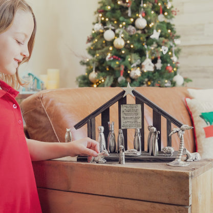 Little Drummer Boy + Ox Figurine Set {Pewter}