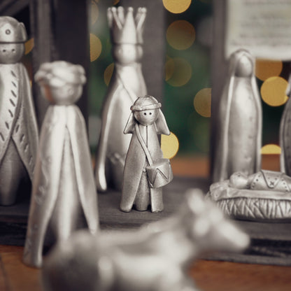 Little Drummer Boy + Ox Figurine Set {Pewter}