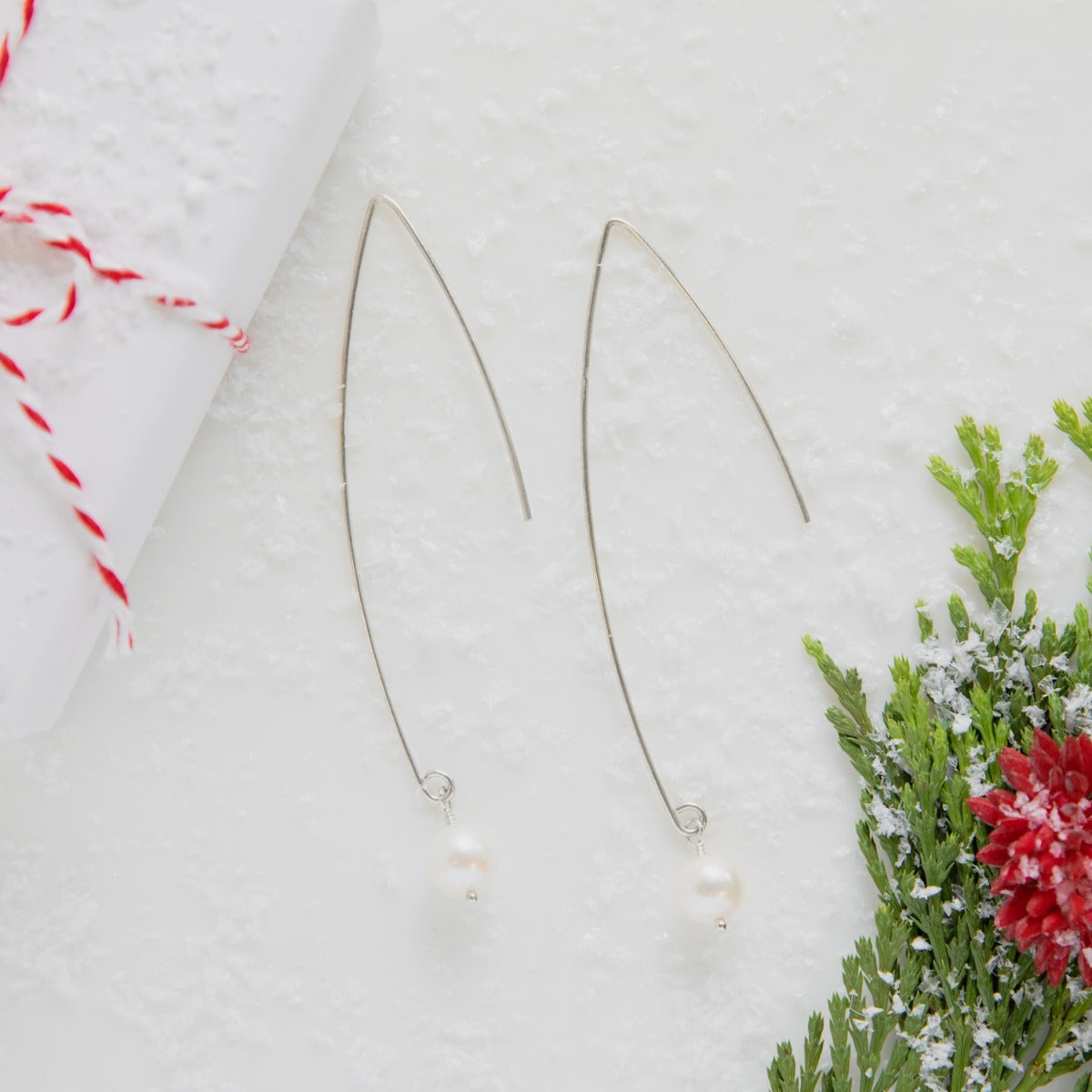 Artisan Pearl Earrings {sterling silver}