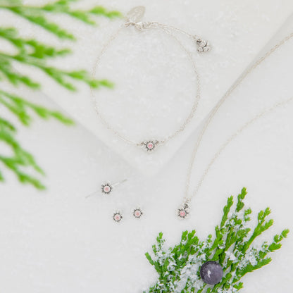 Birthstone Bloom Necklace {Sterling Silver}