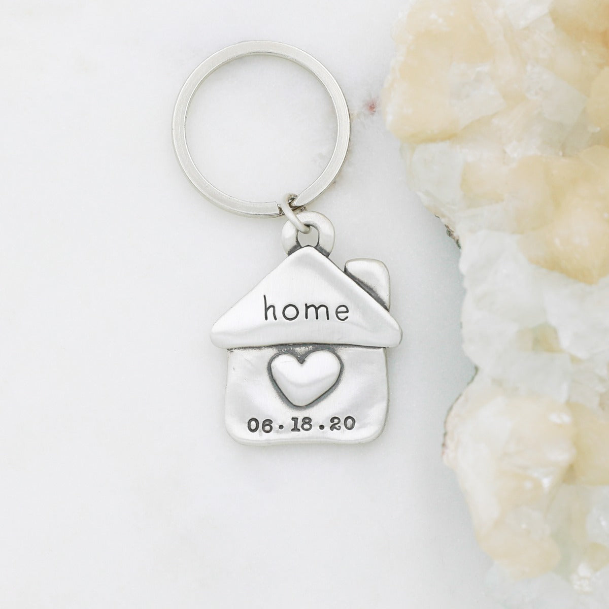 We Are Home Keychain {Sterling Silver}