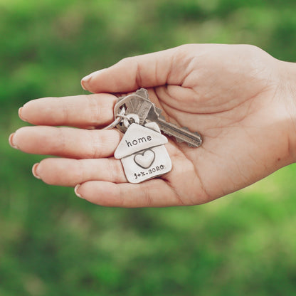 We Are Home Keychain {Sterling Silver}