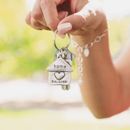 We Are Home Keychain {Sterling Silver}