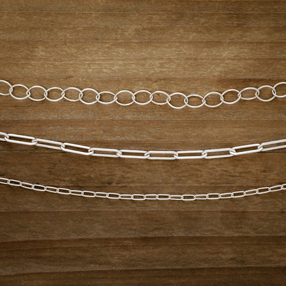 Large Oval Link Bracelet Chain {Sterling Silver}