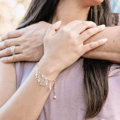 Large Oval Link Bracelet Chain {Sterling Silver}