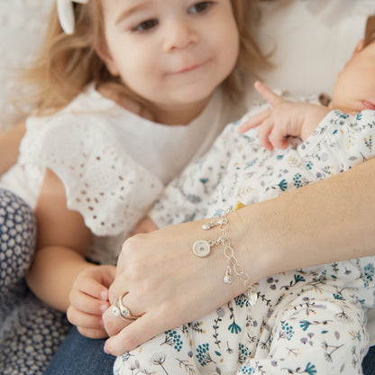 Large Round Link Bracelet Chain {Sterling Silver}