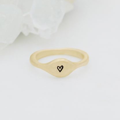 Initial Stacking Ring {14K Gold}