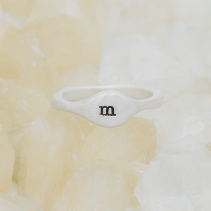 Initial Stacking Ring {Sterling Silver}