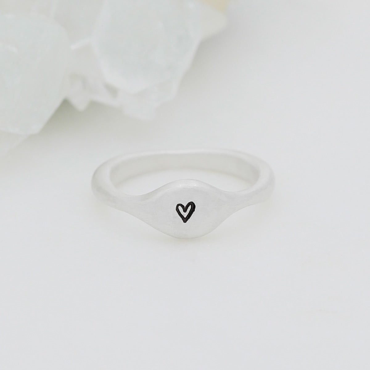 Initial Stacking Ring {Sterling Silver}