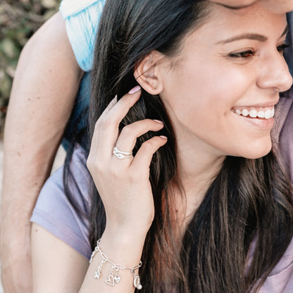 Initial Stacking Ring {Sterling Silver}