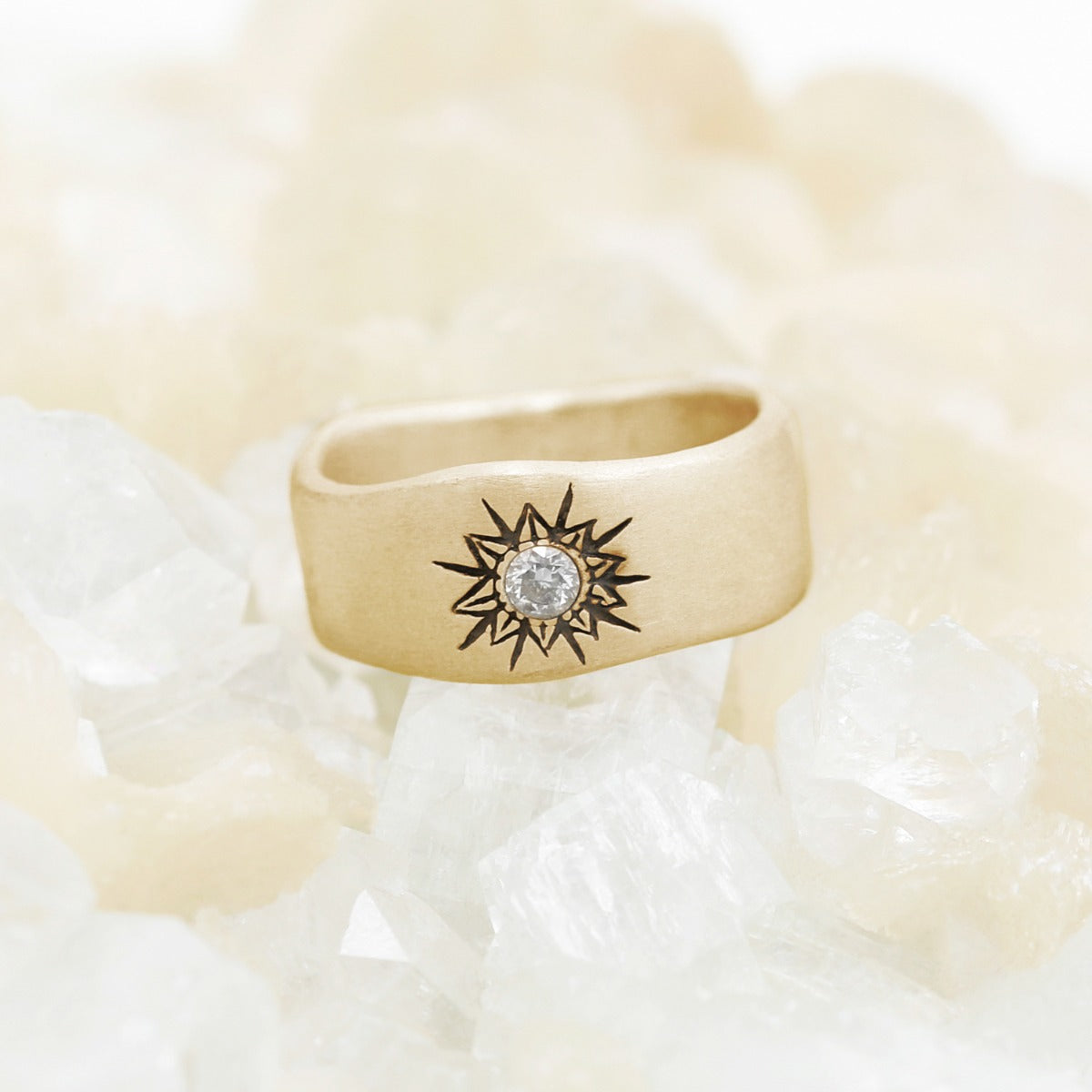 Sunburst Diamond Ring {10K Gold}