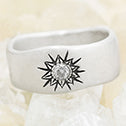 Sunburst Crystal Ring {Sterling Silver}