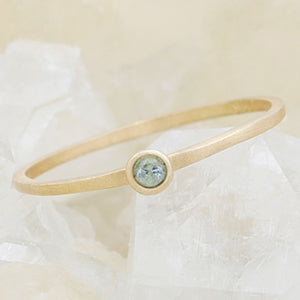 Dainty Finespun Birthstone Ring {10K Gold}