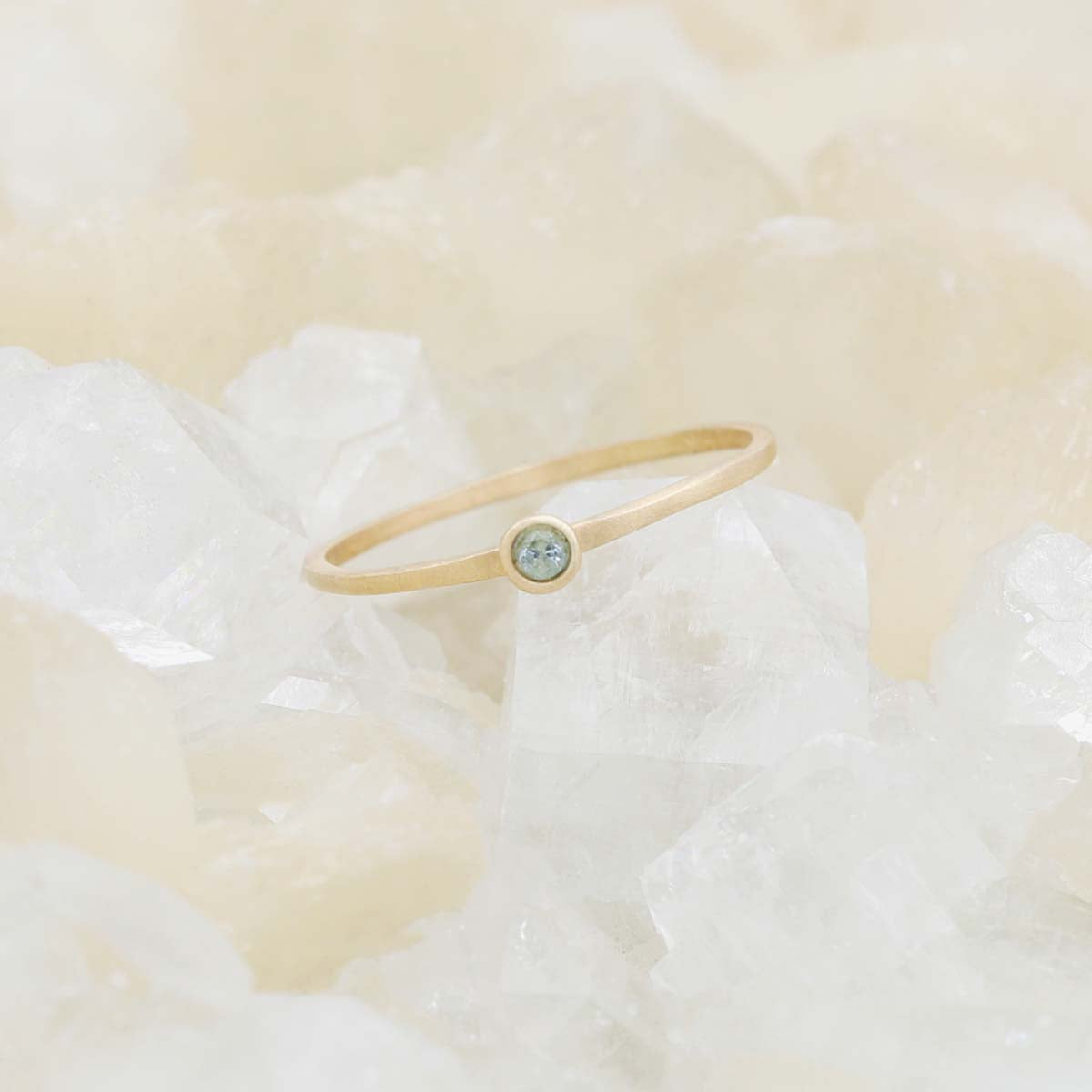 Dainty Finespun Birthstone Ring {10K Gold}