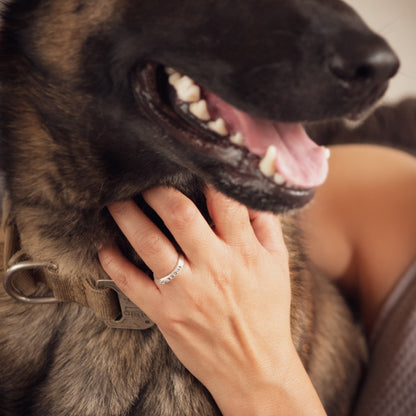 Furry Footprint Stacking Ring {Sterling Silver}