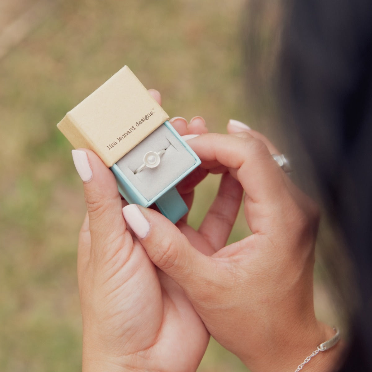 Nesting Freshwater Small Pearl Ring {Sterling Silver}