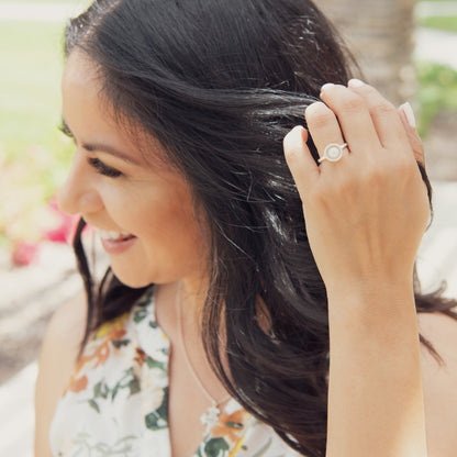 Nesting Freshwater Large Pearl Ring {Sterling Silver}