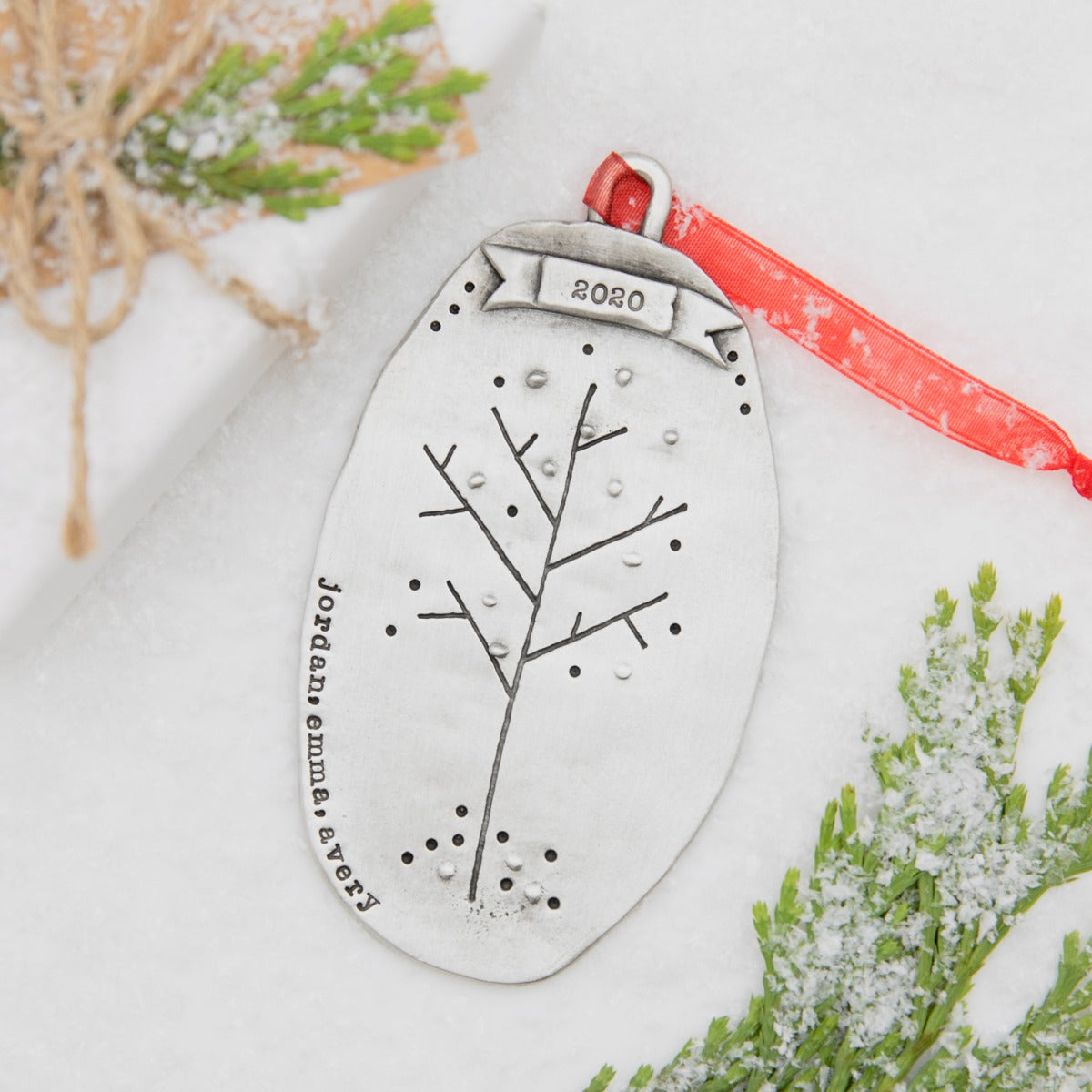 Family Tree Ornament {Pewter}