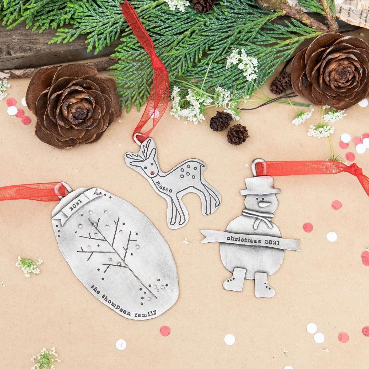 Snowman Ornament {Pewter}