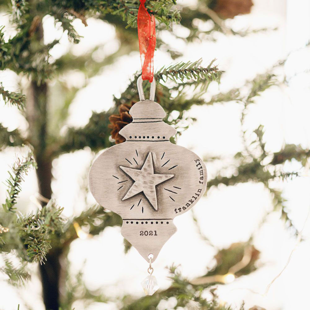 Vintage Glass Ornament {Pewter}