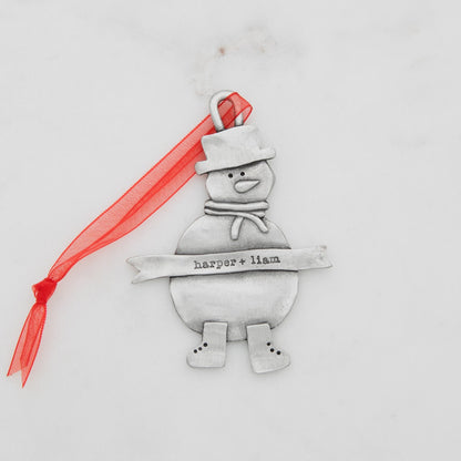 Snowman Ornament {Pewter}