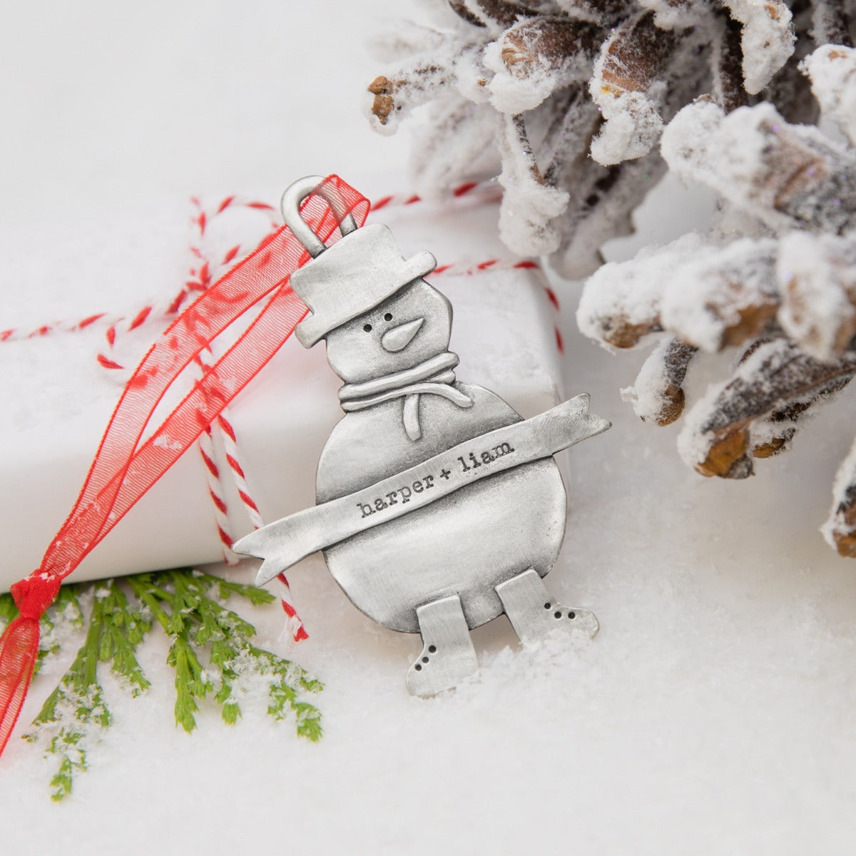 Snowman Ornament {Pewter}