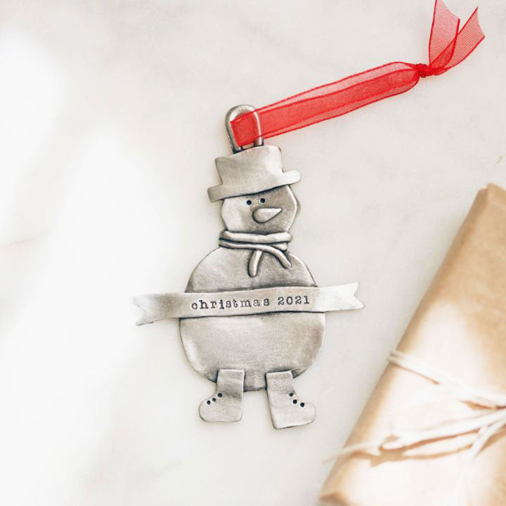 Snowman Ornament {Pewter}