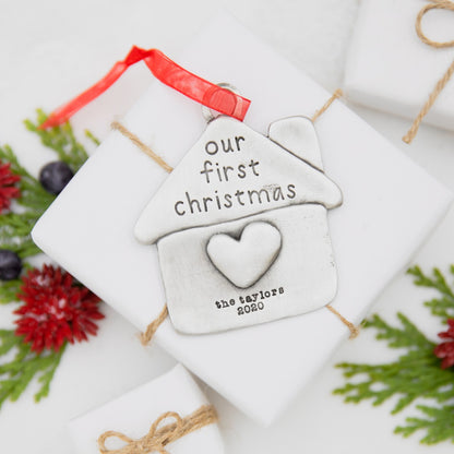 Our First Christmas Ornament {Pewter}