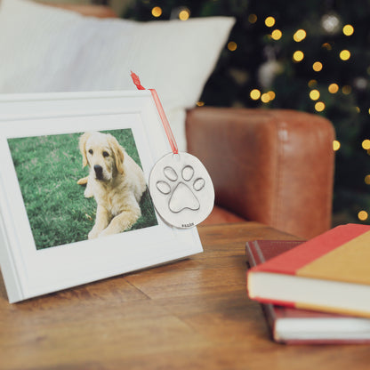 Furry Footprint Ornament {Pewter}