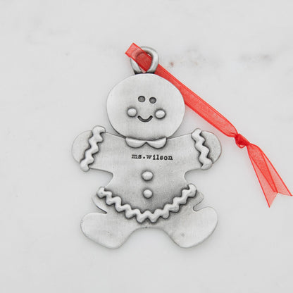 Gingerbread Mom Ornament {Pewter}