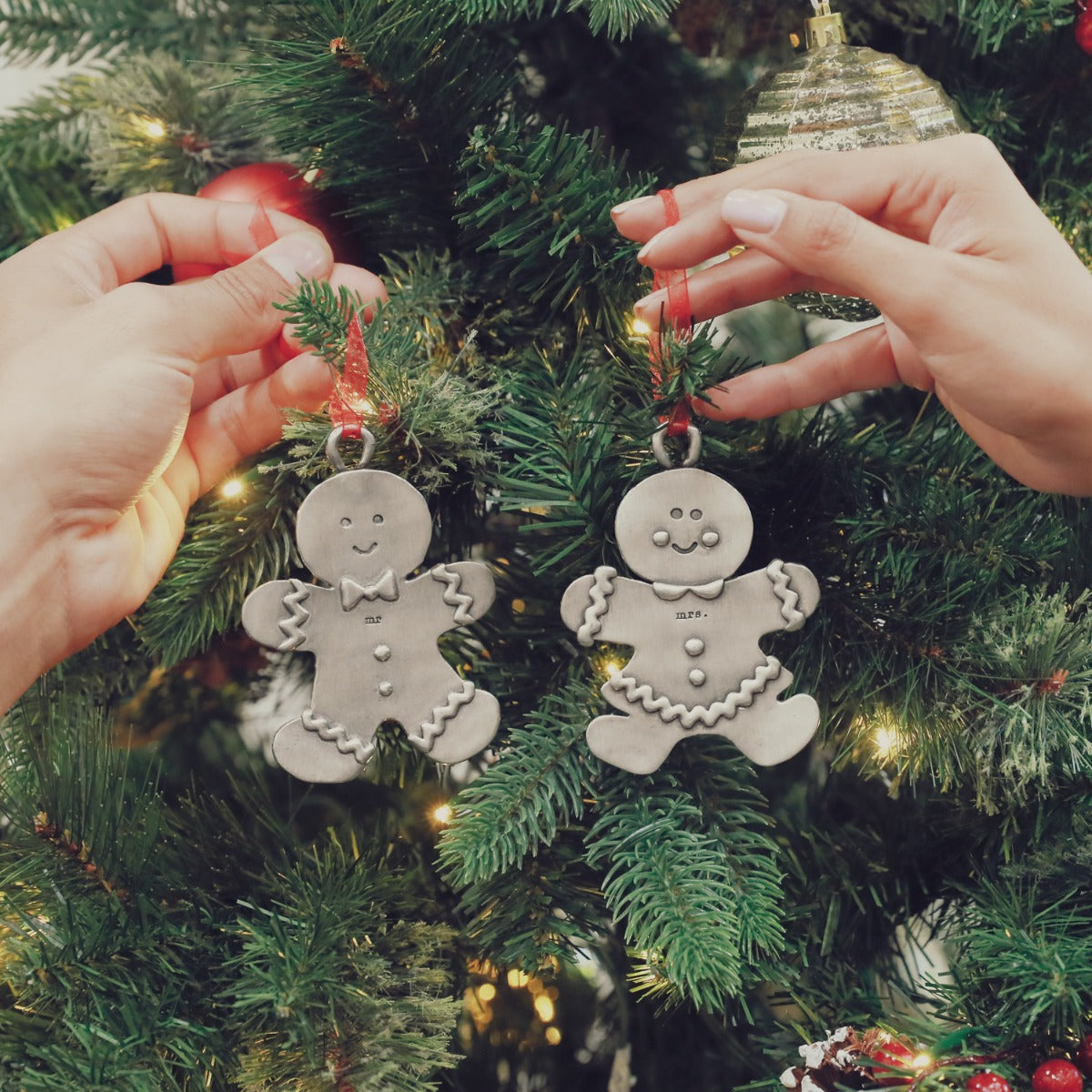 Gingerbread Dad Ornament {Pewter}