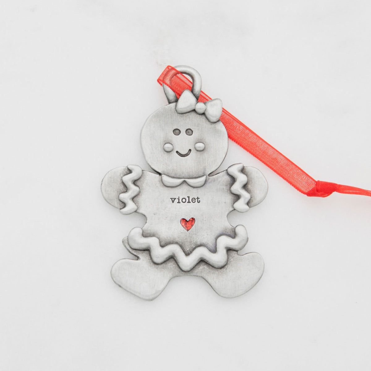 Gingerbread Girl Ornament {Pewter}