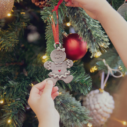 Gingerbread Girl Ornament {Pewter}