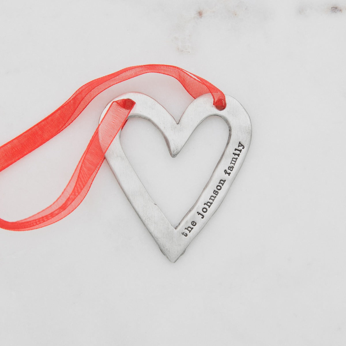 Molded Heart Ornament {Pewter}