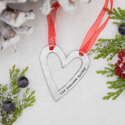 Molded Heart Ornament {Pewter}