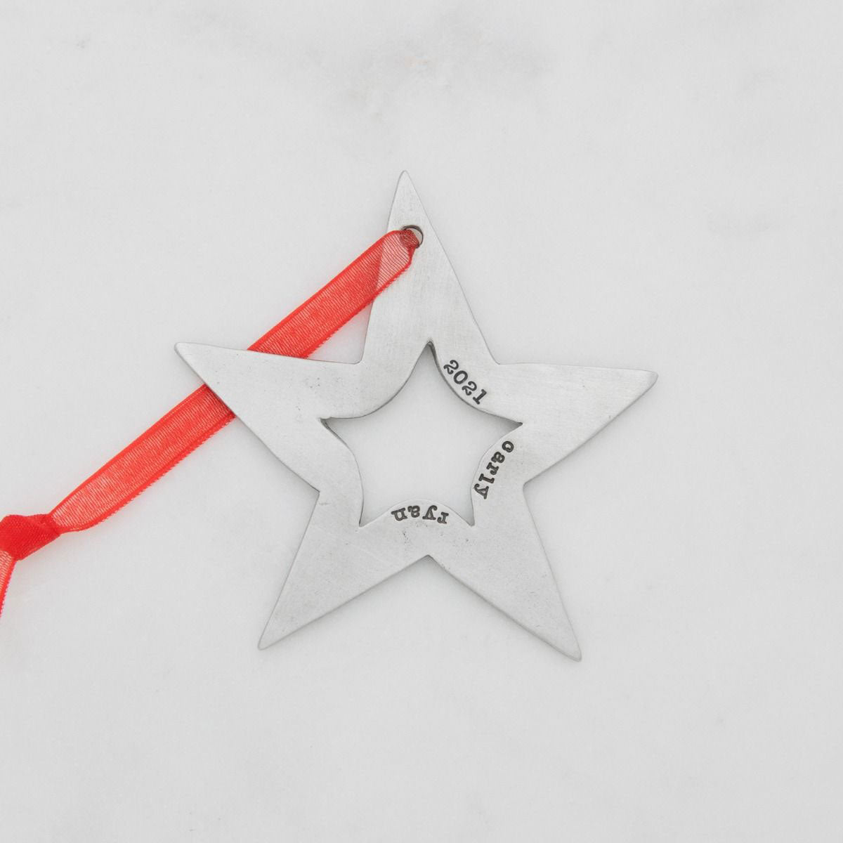 Molded Star Ornament {Pewter}