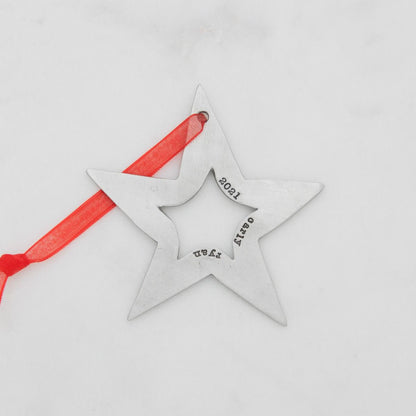 Molded Star Ornament {Pewter}