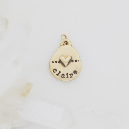 Heart with Dots Charm {14K Gold}