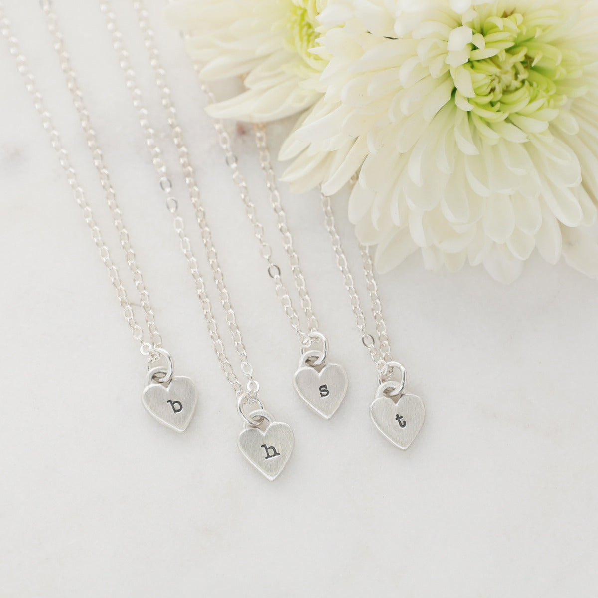 Cherished Hearts Initials Necklace {Sterling Silver}